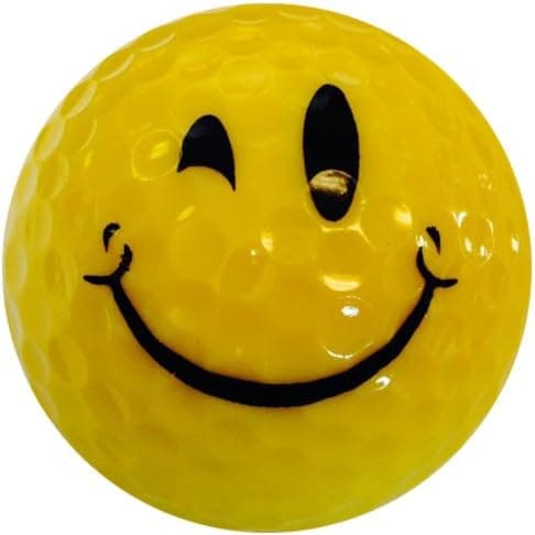 GBM Golf Smiley Novelty 3 Ball Sleeve, Wink