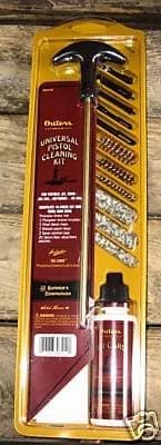 NEW! OUTERS Universal Pistol Cleaning Kit 22 cal, 38/357 cal, 9 mm, 45 cal, 40/10 mm