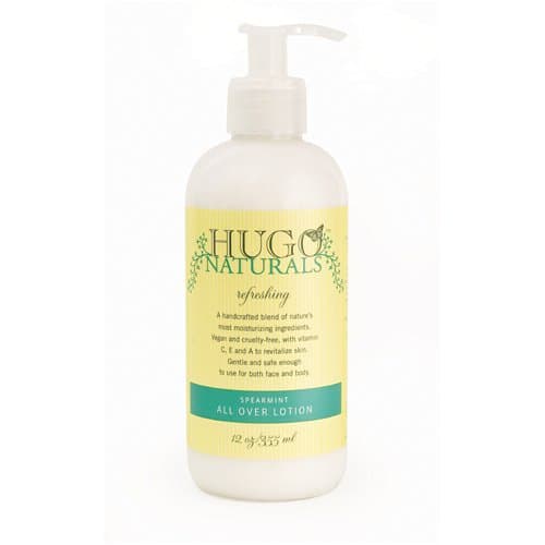 Hugo Naturals Body Lotion, Spearmint, 12-Ounce Bottle (Pack of 2)