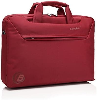 Cool Bell 15.6-Inch Waterproof Shockproof Carrying Sleeve Bag Computer PC Laptop/Notebook/Tablets Briefcase Case Messenger Bag Pouch (Red)