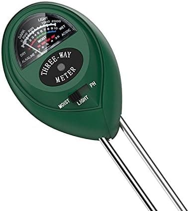 [Upgrade Version]Dr.meter 3 in 1 Soil Moisture Meter, Light and Soil PH Acidity Tester, Soil Tester Kit Tools for Garden, Farm, Lawn,Home, Indoor & Outdoor (No Battery needed)