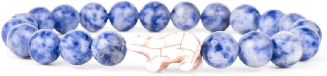 Fahlo Polar Bear Tracking Bracelet, Elastic, supports Polar Bears International, one size fits most for Men and Women