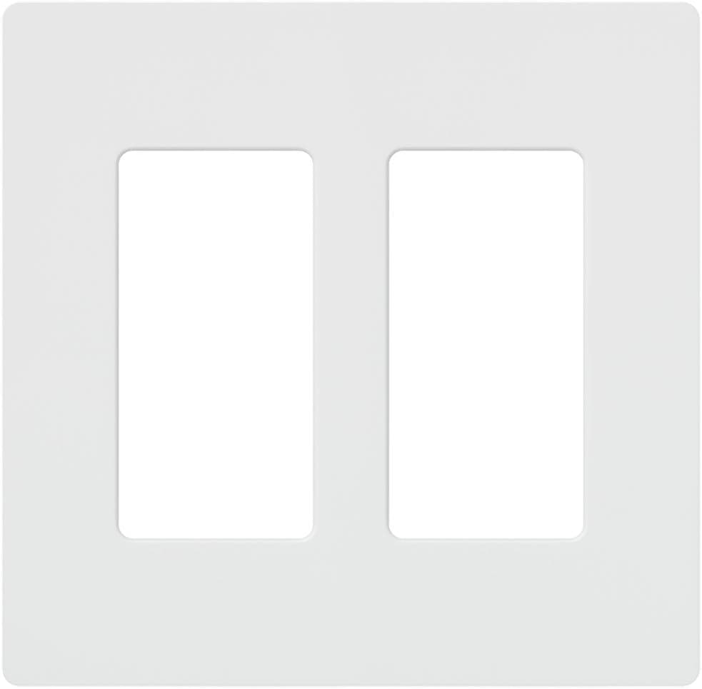 Lutron CW-2-WH 2-Gang White Wall Plate