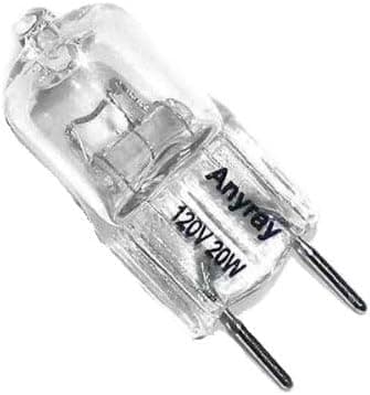 Anyray® A1700X (5)-Pack 20 Watt Xenon G8 20w 120v T4 Light Bulbs G8 Base JCD Type 120 Volt 20Watt Less Than 35mm = 1.38 Inch