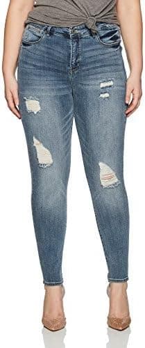 Rebel Wilson X Angels Women's Plus Size The Pin Up Mid Rise Super Skinny Jean