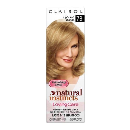 Clairol Natural Instincts Loving Care, Light Ash Blonde #73 (One Application).