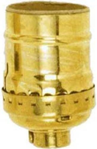 Keyless Light Socket - Solid Brass - Short - Medium Base - 1/8 IPS - PLT 90-871