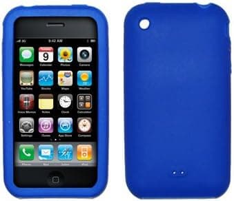 Premium Blue Silicone Gel Skin Cover Case for Apple iPhone 3G 8GB 16GB / 3G S 16GB 32GB [Accessory Export Brand Packaging]