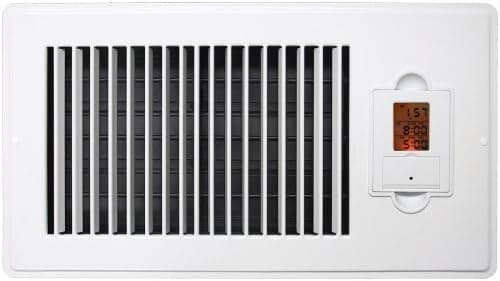 Vent-Miser 91668 Programmable Energy Saving Vent, 12-by-6-Inches, White [Bottom part of vent measures 12x6 in]