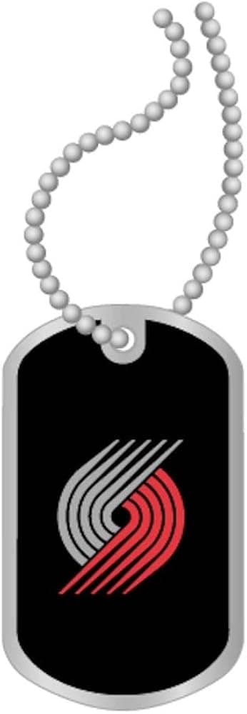 Aminco International Portland Trailblazers Dog Tag Necklace Charm Chain NBA