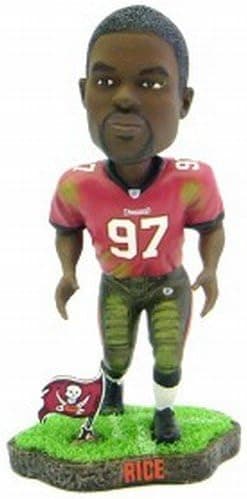 Forever Collectibles NFL Tampa Bay Buccaneers Mens Tampa Bay Buccaneers Simeon Rice Game Worn Bobbleheadtampa Bay Buccaneers Simeon Rice Game Worn Bobblehead, Team Colors, One Size