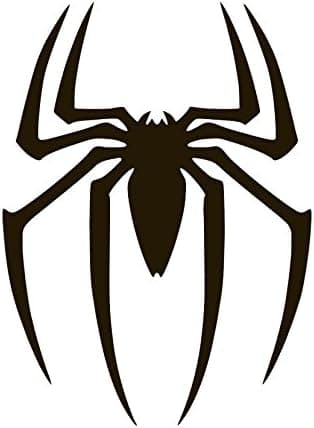 Spider Vinyl Sticker Decals (Pack of 2) for Car Bumper Window Laptop Tablet Phone (8" x 5.8", Black)