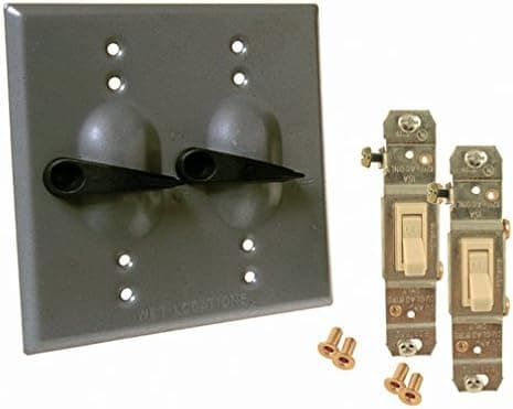 BELL 5124-0 Device Mount Switch Cover, 2 Gang, Gray