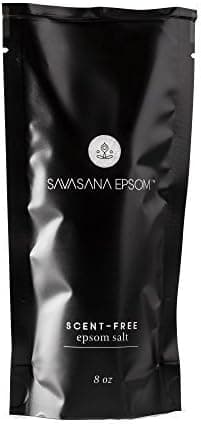 Savasana Epsom Unscented Epsom Salt (8oz) Pre-Measured Single Serve Bath Pack