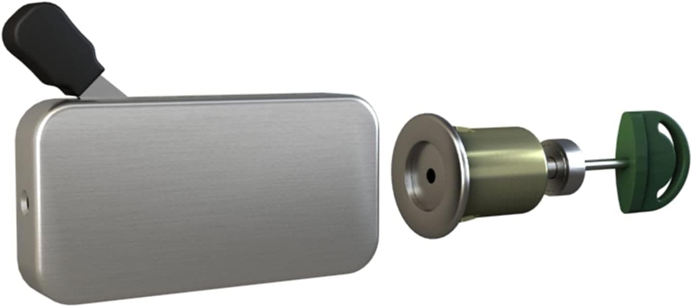 JUBEST Barn Door Lock Latch, Stainless Steel Sliding Barn Door Hardware Shed Door Privacy Lock Suitable for Shed,Garden, Bathroom, Garage, Sliding Door