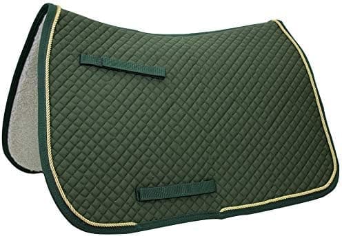 Derby Originals All Purpose Horse Saddle Pad with Fleece Padding & Gold Rope