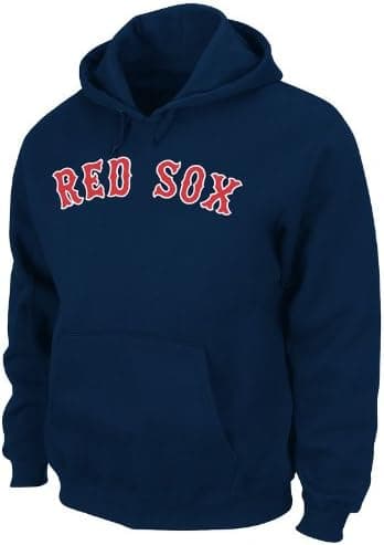 MLB Boston Red Sox 300 Hitter Long Sleeve Hooded Fleece Jacket, Navy