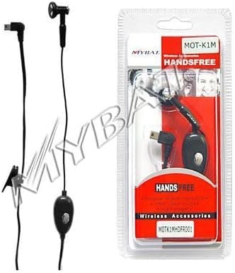Hands Free Earpiece Headset for Motorola W510/ V3a/ W385/ Maxx Ve/ V3xx/ Z3/KRZR K1m/ K1/RAZR V3/ V3m/ V3c/ V3i/ V3t/ L7/ L6/ L2/ U6 - Retail Packaging