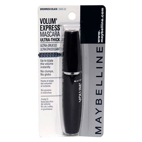Maybelline Volum' Express Washable Mascara, Brownish Black - .34 fl oz