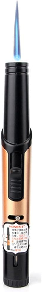 Jet Pencil Torch Kitchen 1300 Celsius Blow Torch Refillable Lighters Butane Gas Welding Soldering BBQ Lighter,Golden