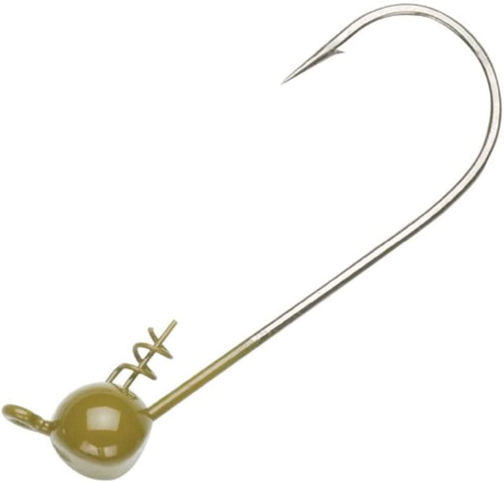 Owner American 5151GP-034 4 Ultrahead Shaky Jighead, 3/16 oz, 4/0 Hook, Green