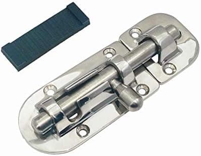 NRC&XRC Marine 316 Stainless Steel Heavy Duty 4-1/3" Long Locker Latch Slide Barrel Bolt for Marine Boat Window/Door/Hatch