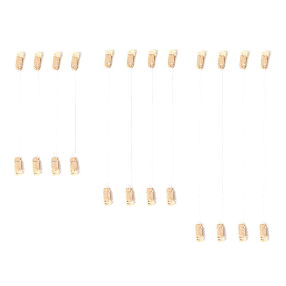 Delightful Wire Fish Line for Hair Extensions S/M/L, 12Pcs, Beige