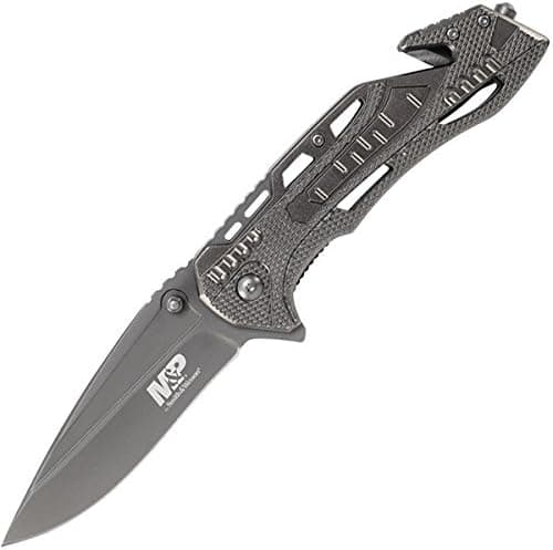 Smith & Wesson SWMP10GCP Military & Police Liner Lock Folding Knife, Grey