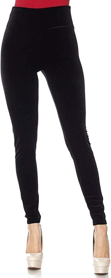 SOHO GLAM High Waisted Fit Ultra Comfortable Soft Stretch Velvet Legging (S-3XL)