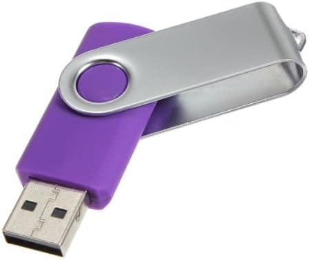 2GB USB 2.0 Flash Memory Drive Thumb Swivel Design (Purple)