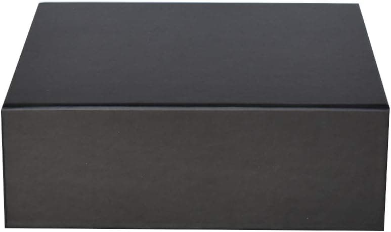 Easy Black Magnetic Large Gift Box 10 x 10 x 3inches | Set of 3 | Decorative Sturdy Luxury Box Collapsible and Stackable with Attached Lid