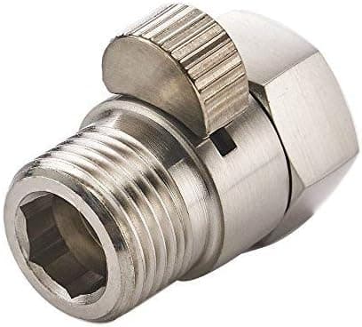 Hoimpro BRASS Shower head Shut Off Valve, Shower Head Flow Control Valves, for Shower Head Hand Shower Bidet Sprayer, Brushed Nickel Finish