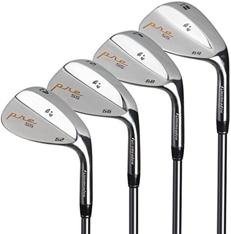 Pinemeadow Golf Men's Pre 4 Wedge Set, Right Hand, Steel, Regular, 52, 56, 60, 64