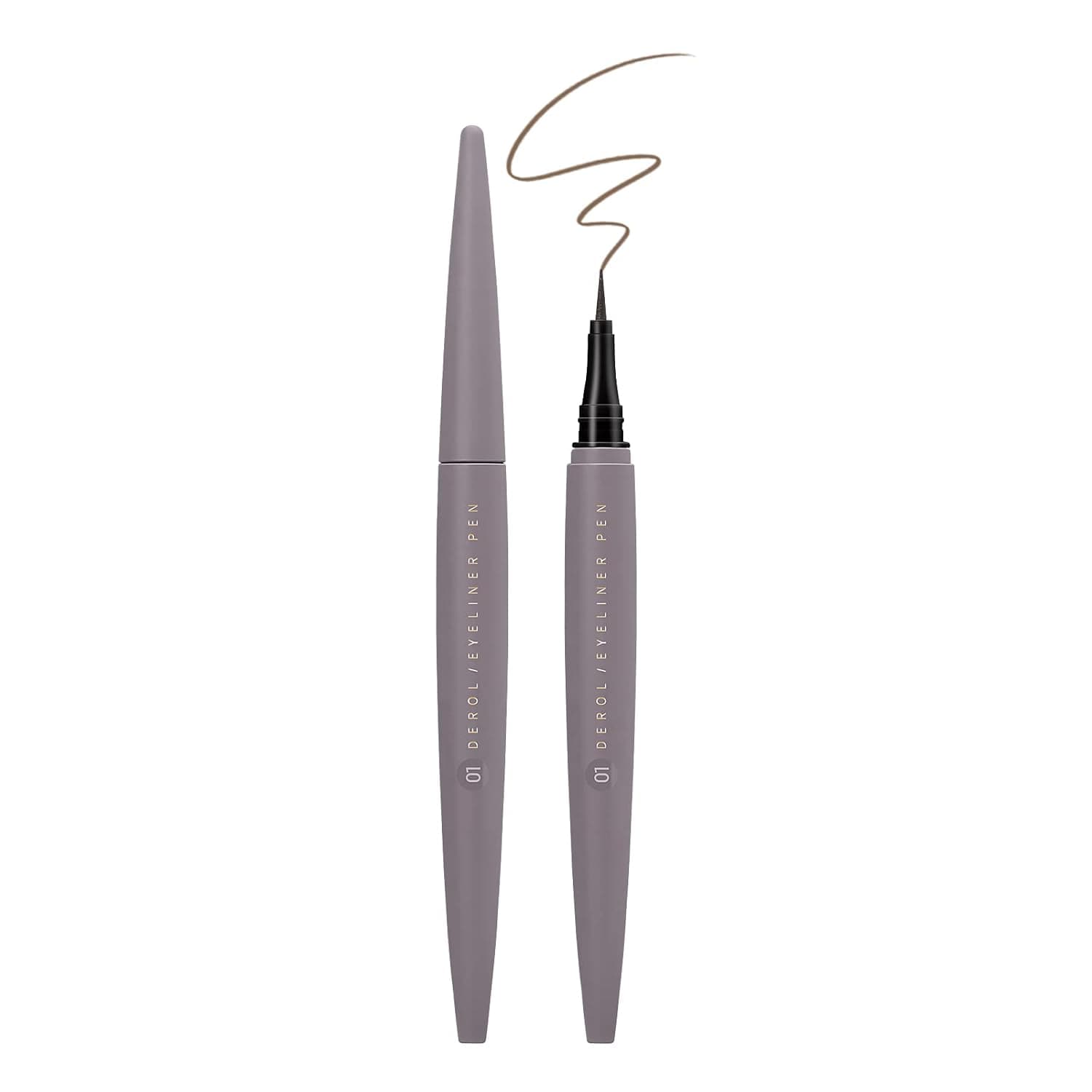 KISSIO Eyeliner,Liquid Eyeliner Waterproof,Long Lasting Eyeliner Pencil,Color eyeliner pen Easy to use,0.06 oz(02#Sienna)