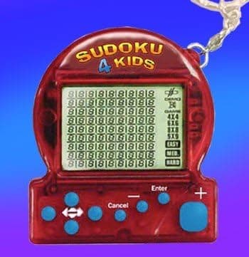 Keychain Sudoku Handheld Puzzle Game for Kids Sorted Color