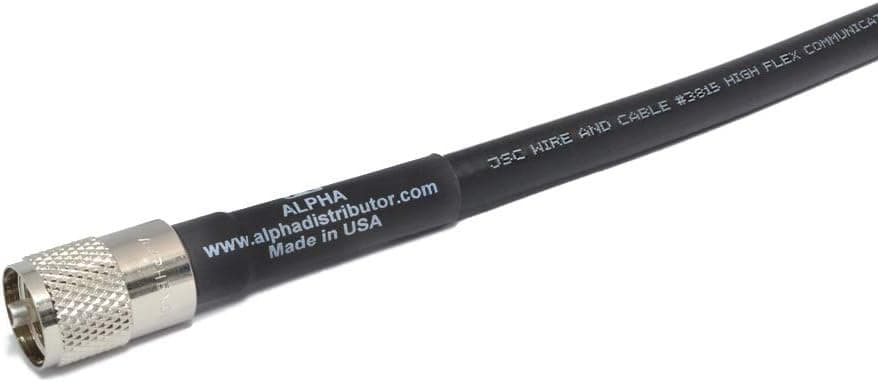 Alpha 50 FT - LMR400 Flexible Low Loss Coax Cable with AMPHENOL'S PL-259