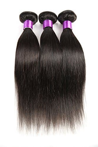 Brazilian Straight Hair Bundles 10A Human Hair Bundles Of Brazilian Hair Straight Virgin Hair Bundles Unprocessed Virgin Brazilian Hair 3 Bundles Straight Hair 16 18 20 Inch Bundles Natural Color