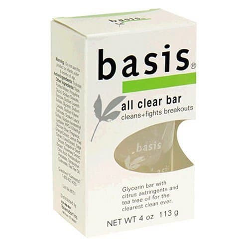 Basis All Clear Bar, 4 oz, Antibacterial cleansing bar