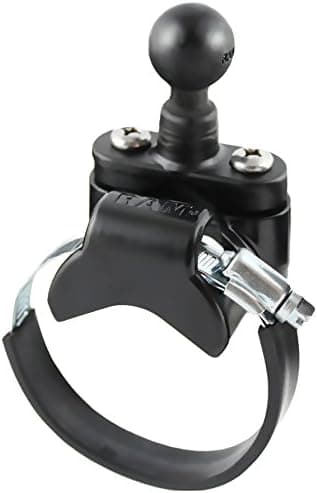 RAM MOUNTS (RAM-B-231Z-2NUBU Rail Base with ATV/Utv Strap and 1" Ball for Rails 1.57" to 3.15" in Diameter