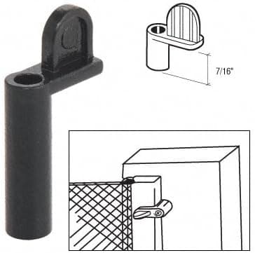 CRL 7/16" Black Die Cast Window Screen Clip - Package