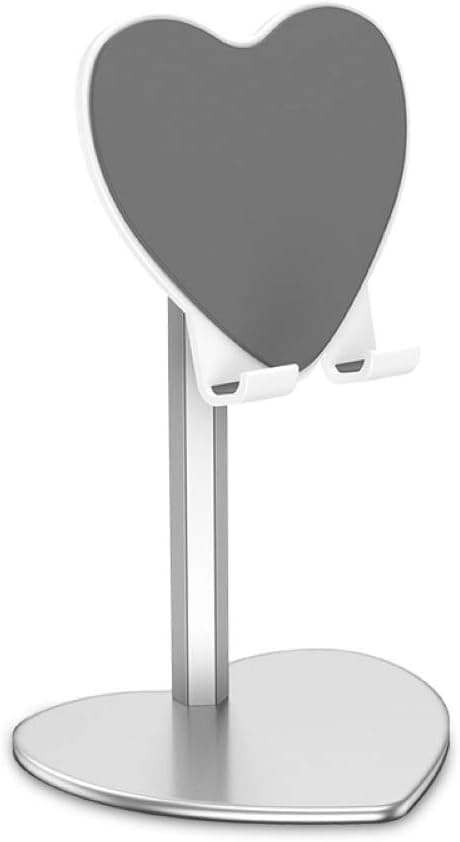 hudiemm0B Desktop Phone Holder, Universal Heart Shaped Adjustable Desktop Mobile Phone Tablet Holder Desk Stand