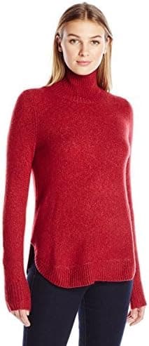 Amazon Brand - Lark & Ro Women's Rounded-Hem Funnel Neck Sweater