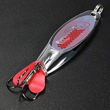 Sonline 14g Metal Spoon Fishing Lure Fresh Salt Water Treble Hook Bass Spinner