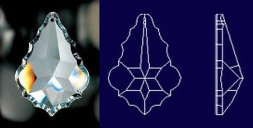 38mm Asfour French Cut Crystal Prisms #911-38