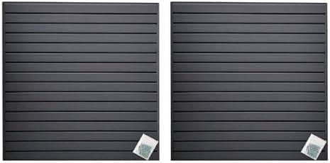 Jifram Extrusions, Inc Jifram 11000262 Easy Living Easy Wall Slatwall Kit 4-Feet x 8-Feet Add Your Own Accessories, Black