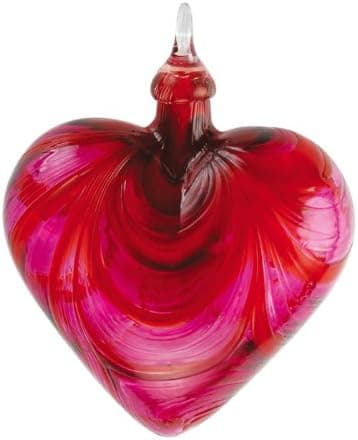 Glass Eye Studio Hand Blown Glass Heart Ornament - Valentine