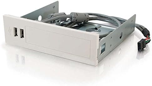 C2G/Cables to Go 27039 2-Port USB 2.0 High-Speed Front Bay Hub, White