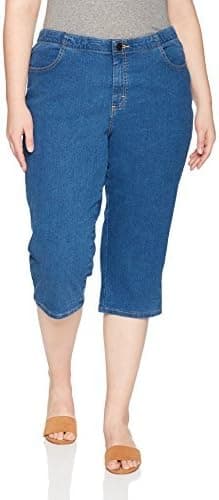 Riders by Lee Indigo Women's Plus Size Comfort Collection Denim Capri