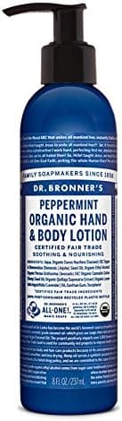 Dr. Bronner'S Fair Trade And Organic Lotion, Peppermint, 8 Oz