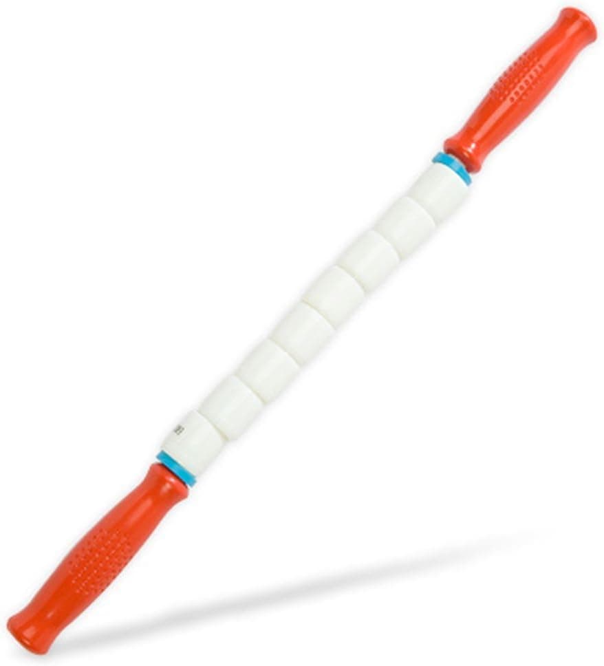 TheStick Travel Stick, 17"L, Standard Flexibility, Red Handles, Therapeutic Body Massage Stick, Potentially Improves Flexibility, Aids in Muscle Recovery & Muscle Pain, Assists in Myofascial Release